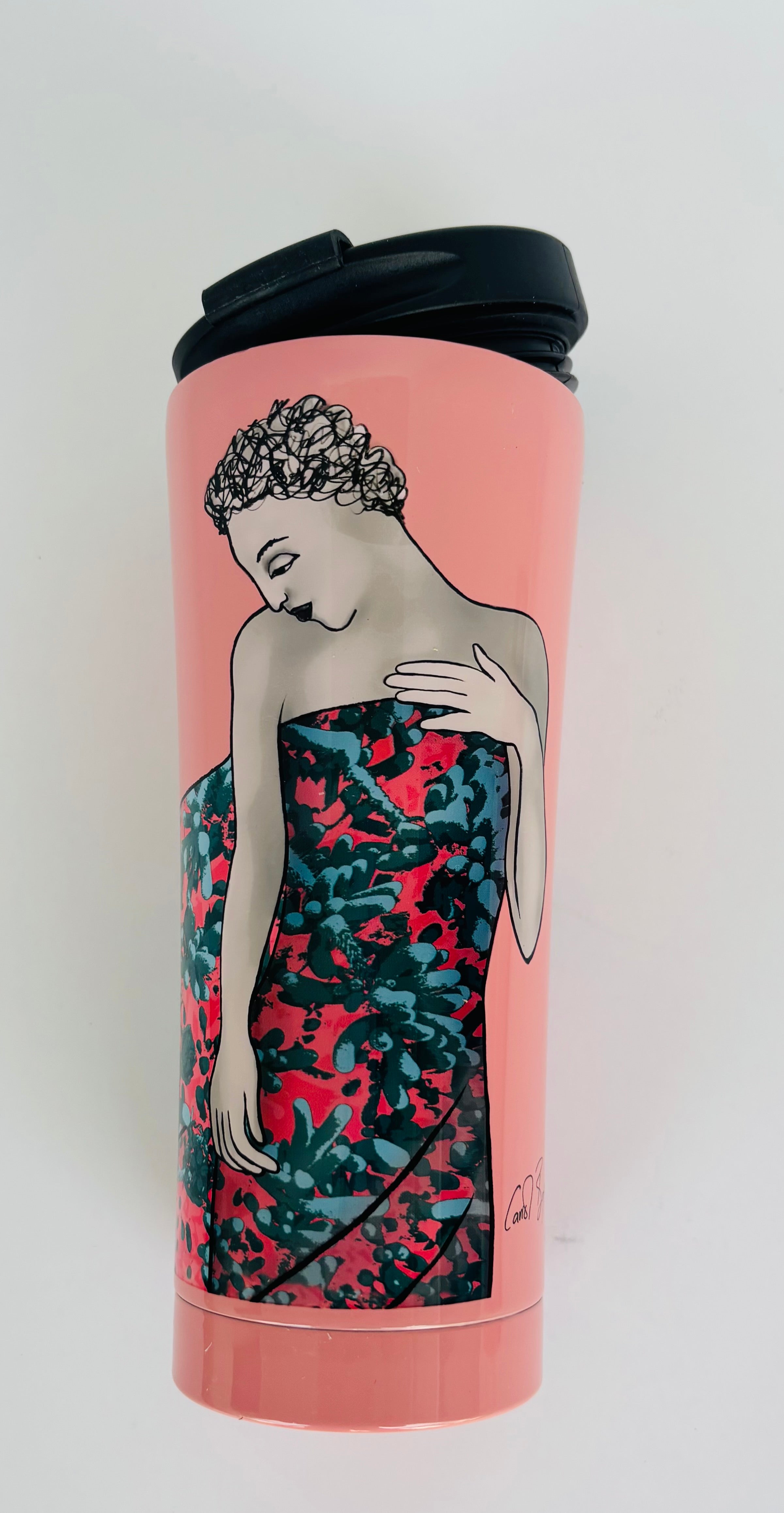 Carrol Boyes Travel Mug Pink "Strength"